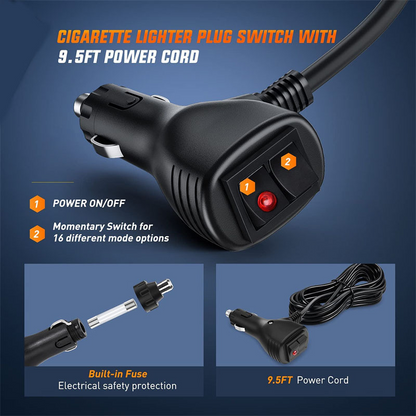 🔥Solange der Vorrat reicht 40 % Rabatt!🎉40% RABATT! LED-Stroboskop-Lichtleiste mit Magnetfuß – 16 Blitzmodi, 14 Magnete, 2,9 m Kabel – für Fahrzeuge 12-24V