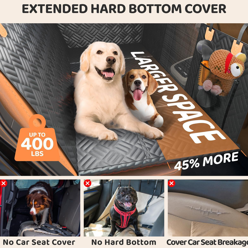 🎉 NUR FÜR KURZE ZEIT 50% RABATT! 🐾 Wasserdichte Hunde-Autositzschutzmatte – Vollflächiger Schutz vor Schmutzpfoten, Fell & Spritzern – Stabiler Acht-Panel-Boden 🚗