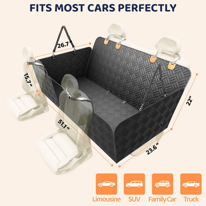 🎉 NUR FÜR KURZE ZEIT 50% RABATT! 🐾 Wasserdichte Hunde-Autositzschutzmatte – Vollflächiger Schutz vor Schmutzpfoten, Fell & Spritzern – Stabiler Acht-Panel-Boden 🚗