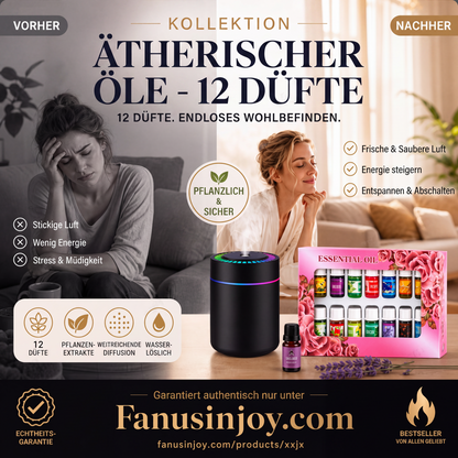 🎁🌺Der frische Duft hebt Ihre Stimmung! 🌷12er-Set wasserlösliche ätherische Öle