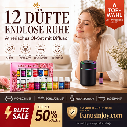 🎁🌺Der frische Duft hebt Ihre Stimmung! 🌷12er-Set wasserlösliche ätherische Öle