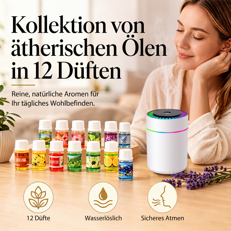🎁🌺Der frische Duft hebt Ihre Stimmung! 🌷12er-Set wasserlösliche ätherische Öle