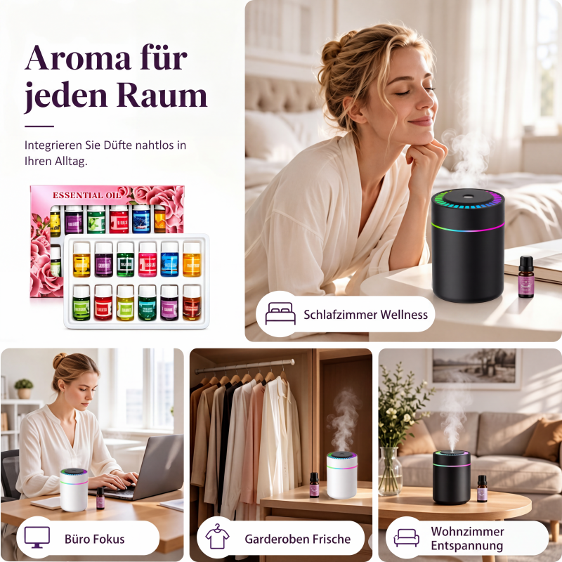 🎁🌺Der frische Duft hebt Ihre Stimmung! 🌷12er-Set wasserlösliche ätherische Öle