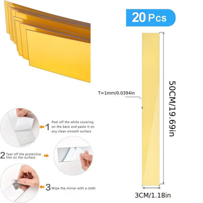 🔥Solange der Vorrat reicht 40 % Rabatt!🎉Selbstklebende Acryl-Spiegelaufkleber für Wände