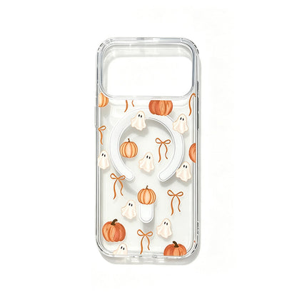 🎃 Süßes Halloween-Transparent-Case – Geister-Print, stoßfest ✅