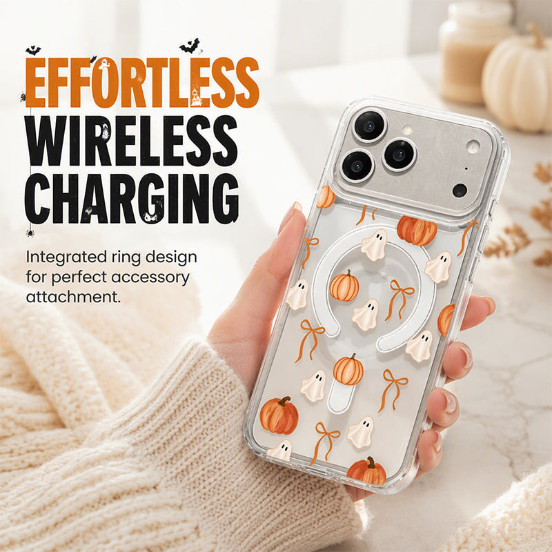 🎃 Süßes Halloween-Transparent-Case – Geister-Print, stoßfest ✅