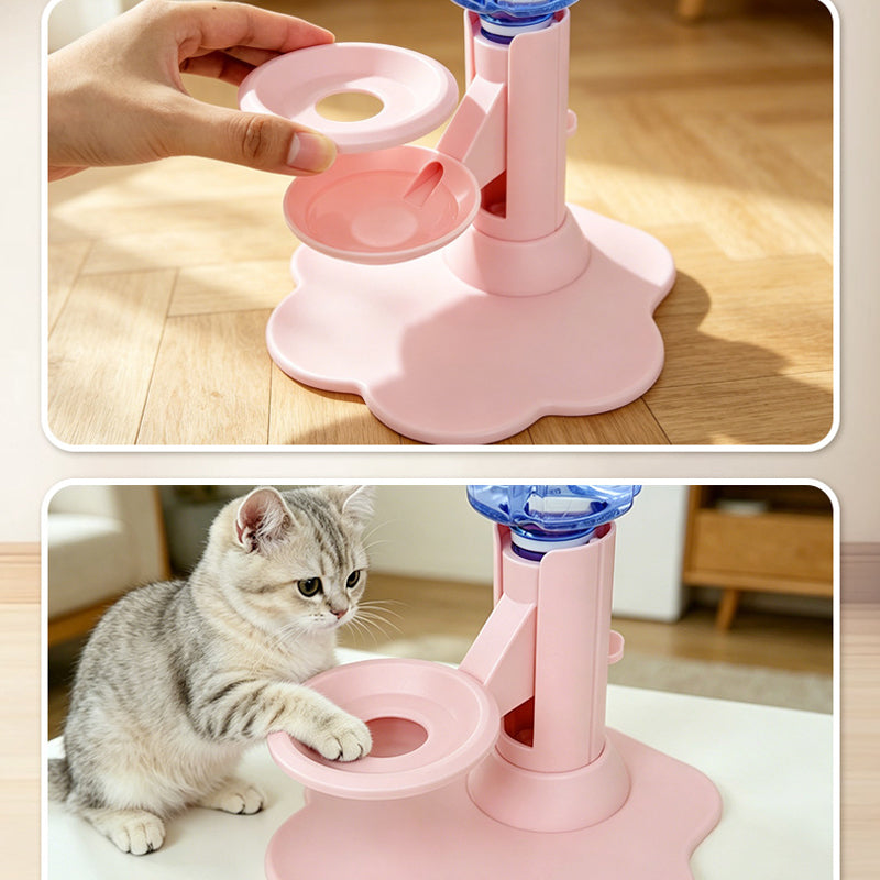 🐱 50% RABATT! 💧 Katzenwasserbrunnen mit verstellbarer Halswirbelsäule – 3-stufig höhenverstellbar, rutschfest & automatische Nachfüllung – Für gesundes Trinken & mehr Komfort ✨