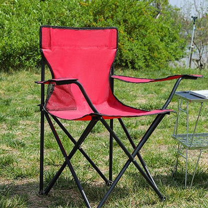 Tragbarer, faltbarer Campingstuhl mit Getränkehalter