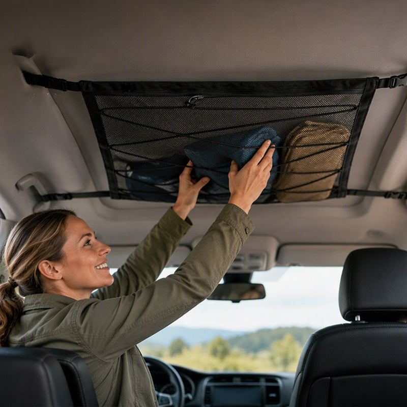 Auto-Dachnetz mit verstellbaren Schnallen – Kofferraumorganizer für SUV & MPV