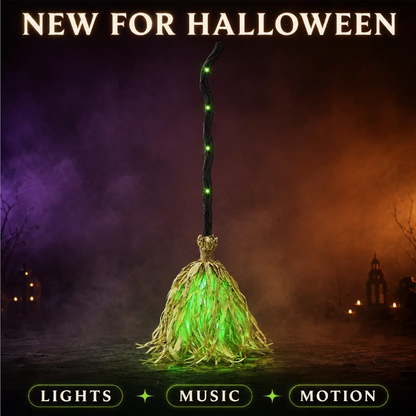 【🔥Zeitlich begrenztes Angebot – 50 % Rabatt!】🧹 Langweilige Halloween-Deko? Dieser Hexenbesen fliegt wirklich – elektrisch & gruselig!