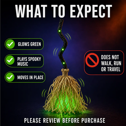 【🔥Zeitlich begrenztes Angebot – 50 % Rabatt!】🧹 Langweilige Halloween-Deko? Dieser Hexenbesen fliegt wirklich – elektrisch & gruselig!