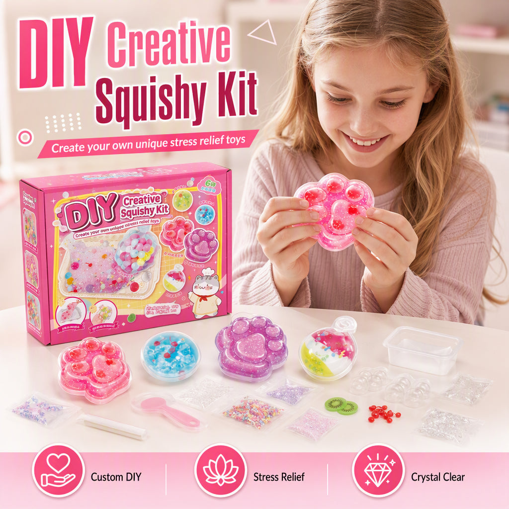 🧸 50% RABATT! 🎁 DIY-Bausatz „Fried Ice“ Squishy – Katzenkrallen-Motiv, kreativ & weich – Ideal für Kinder & entspannenden Spielspaß ✨