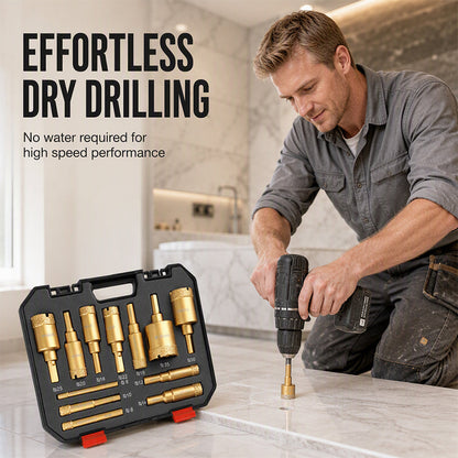 💎 50% OFF NOW! 🔧 12-Piece Diamond Hole Saw Kit – Dry Drilling, Industrial Grit & Versatile Sizes – For Tile, Stone & Masonry 🏗️