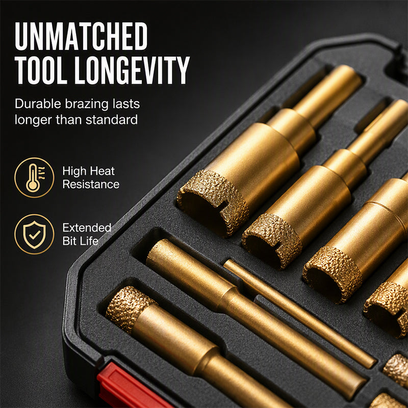 💎 50% OFF NOW! 🔧 12-Piece Diamond Hole Saw Kit – Dry Drilling, Industrial Grit & Versatile Sizes – For Tile, Stone & Masonry 🏗️