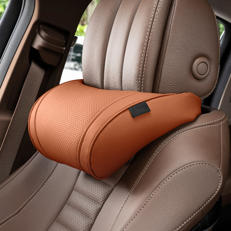 💥 50% Rabatt! 🚗 Ergonomische Nackenstütze – 3D-Kontur, Memory-Schaum, PU-Leder. Atmungsaktive Rautensteppung. 6 Farben. Kopfstütze, Lendenkissen oder Set 🛡️