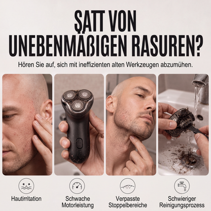 2-in-1 intelligenter Elektrorasierer für Glatzen und Bartschneider mit Digitalanzeige