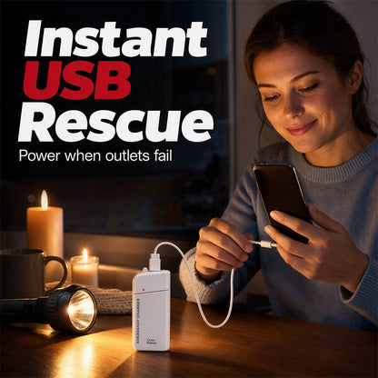 ✨50% Rabatt✨🔋 Tragbares Notfall-Handyladegerät mit AA-Batteriebetrieb und LED-Taschenlampe
