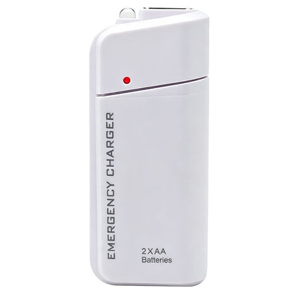 ✨50% Rabatt✨🔋 Tragbares Notfall-Handyladegerät mit AA-Batteriebetrieb und LED-Taschenlampe