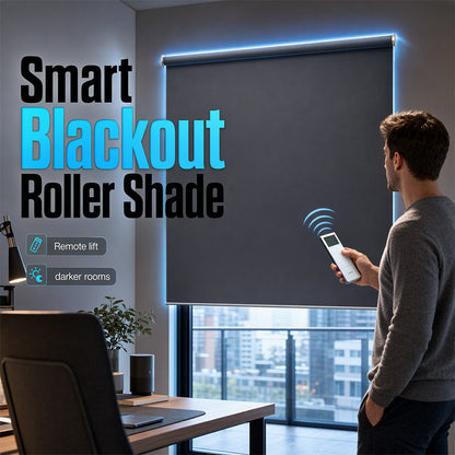 🌑 50% RABATT! 🔋 Elektrisches Verdunkelungsrollo mit Akku – 📱Wiederaufladbar, höhenverstellbar & einfach zu montieren – Ideal für Büro, Balkon & Zuhause 🌙