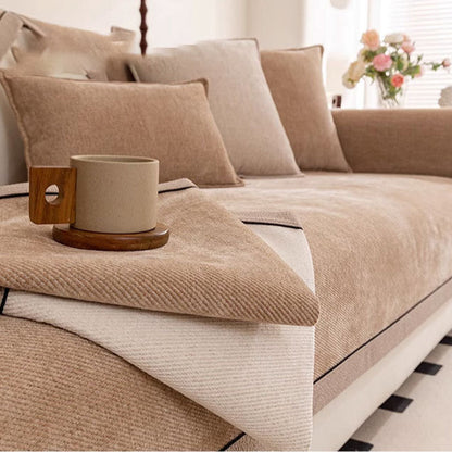 Rutschfeste Chenille-Sofaabdeckung