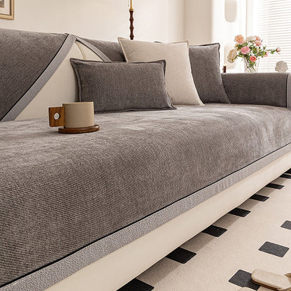 Rutschfeste Chenille-Sofaabdeckung