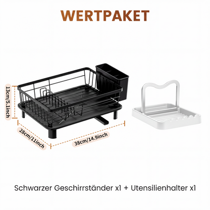 🔥Solange der Vorrat reicht 40 % Rabatt!🎉Küchengeschirr-Abtropfgestell mit 360° drehbarem Ausguss