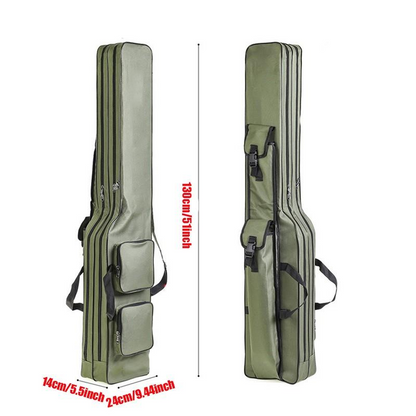 🎣 JETZT 50% RABATT! 🧳 Angelruten- & Ausrüstungstasche – 3-lagige Kapazität, 420D Oxford-Stoff & verstellbare Rucksackträger – Für Ruten, Rollen & Zubehör 🎒