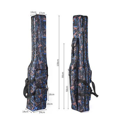 🎣 JETZT 50% RABATT! 🧳 Angelruten- & Ausrüstungstasche – 3-lagige Kapazität, 420D Oxford-Stoff & verstellbare Rucksackträger – Für Ruten, Rollen & Zubehör 🎒