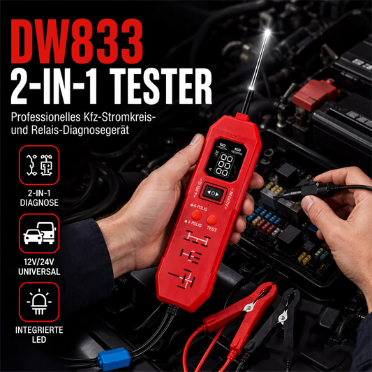 🔌 50% RABATT! ⚡ 2‑in‑1 Kfz‑Tester – Stromkreis & Relais mit Digitalanzeige ✨