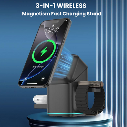 🔥Solange der Vorrat reicht 40 % Rabatt!🎉3-in-1 Kabelloses Magnet-Schnellladegerät