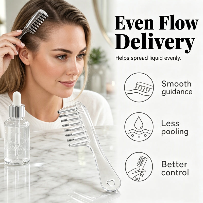 🧴 50% RABATT!!! 💇‍♀️ Kopfhaut‑Applikatorkamm, ideal zum gleichmäßigen Auftragen von Haaröl✨