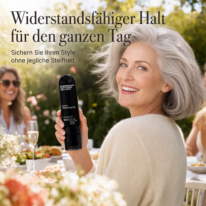 🔥 50% RABATT! 🍑 Volumen- & Fixierspray mit Pfirsichduft | Leichtes Haarstyling für mehr Fülle & Halt | Für voluminöse, gepflegte Looks in Sekunden ✨