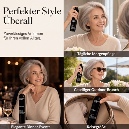 🔥 50% RABATT! 🍑 Volumen- & Fixierspray mit Pfirsichduft | Leichtes Haarstyling für mehr Fülle & Halt | Für voluminöse, gepflegte Looks in Sekunden ✨