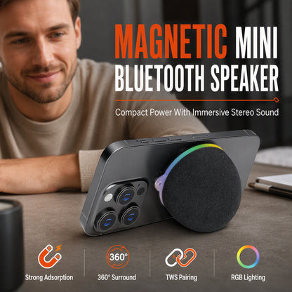 Magnetischer Mini-Bluetooth-Lautsprecher mit RGB-Umgebungslicht