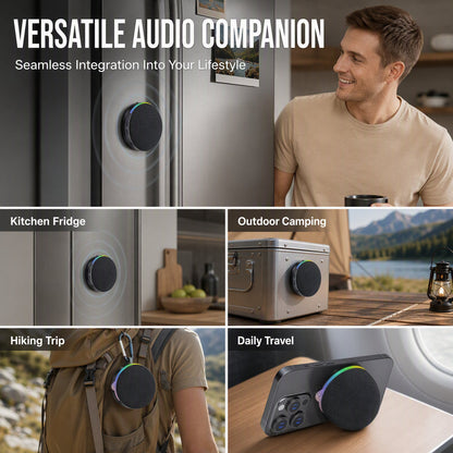 Magnetischer Mini-Bluetooth-Lautsprecher mit RGB-Umgebungslicht