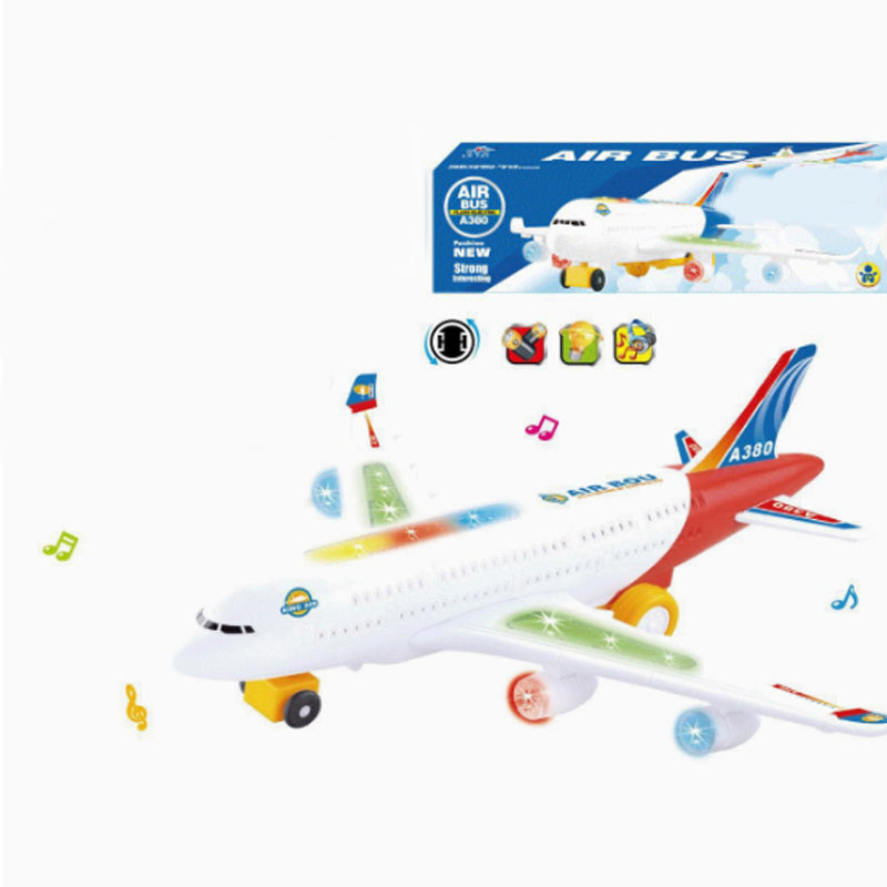 ✈️ JETZT 50% RABATT! 🎵 Elektrisches Modellflugzeug – Bump-and-Go, LED-Lichter & realistische Sounds – Für Kleinkinder ab 3+ 🛩️
