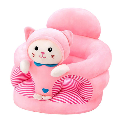 ✨50% Rabatt✨🐻 Cartoon‑Baby‑Stützsofa – Anti‑Roll‑Sitzsessel für Babys mit stabiler Rückenlehne, weicher Plüsch‑Bodensitz für Kleinkinder