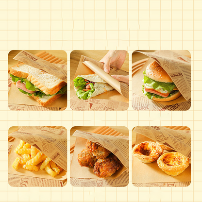 🎉 LIMITED TIME 50% OFF! 🥪 Grease-Resistant Paper Bags for Sandwich Wrapping – Adorable Designs, PE-Coated & Microwave-Safe ✨
