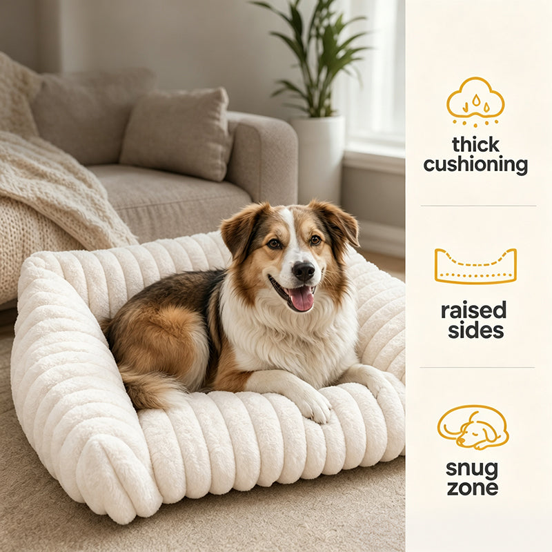 🐾 50% RABATT! ☁️ Gemütliches Sofa-Haustierbett, weiche Polsterung, rutschfester Boden, perfekt für Katzen und Hunde🛋️✨