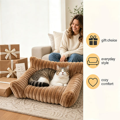 🐾 50% RABATT! ☁️ Gemütliches Sofa-Haustierbett, weiche Polsterung, rutschfester Boden, perfekt für Katzen und Hunde🛋️✨