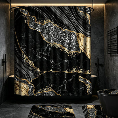 💎 -50% AUF DEN DUSCHVORHANG! 💎 Eleganter Marmor-Duschvorhang – Wasserabweisend & Stilvoll für Ihr Badezimmer 🚿