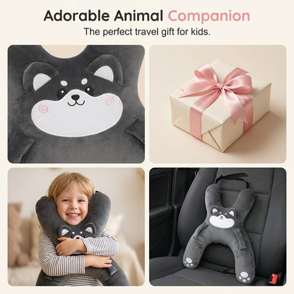 🧸 Weiches H-förmiges Autokissen für Kleinkinder – Ergonomische Kopf- und Nackenstütze für Kinder