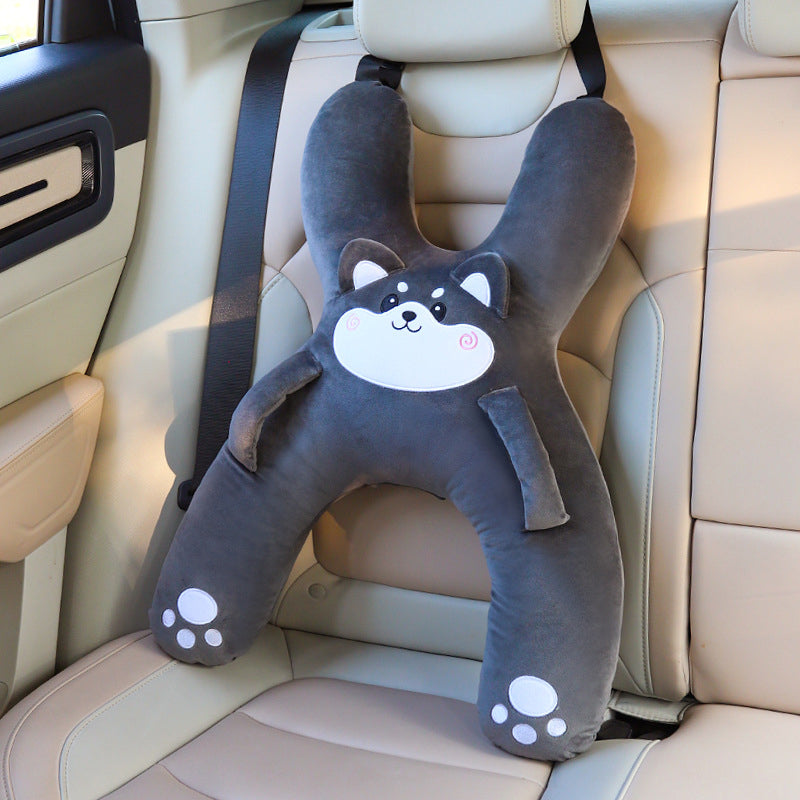 🧸 Weiches H-förmiges Autokissen für Kleinkinder – Ergonomische Kopf- und Nackenstütze für Kinder