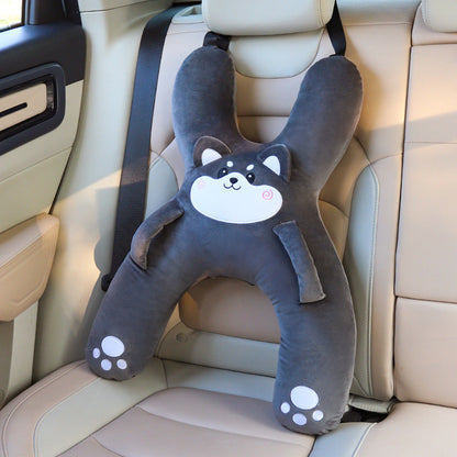 🧸 Weiches H-förmiges Autokissen für Kleinkinder – Ergonomische Kopf- und Nackenstütze für Kinder