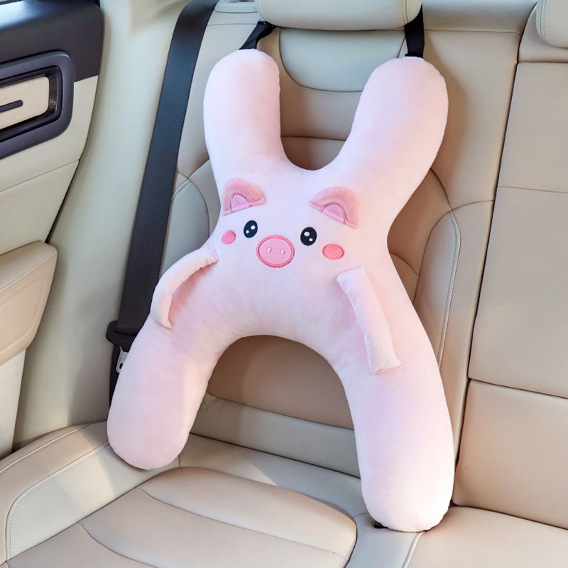 🧸 Weiches H-förmiges Autokissen für Kleinkinder – Ergonomische Kopf- und Nackenstütze für Kinder