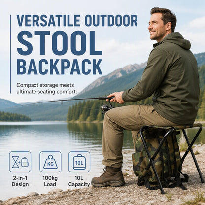 Tragbarer Klappstuhl-Rucksack 2-in-1 – Outdoor-Campinghocker