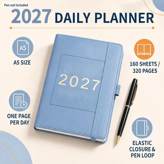 📅 JETZT 50% RABATT! 📓 2027 Kalender-Notizbuch – A5, ein Tag pro Seite, datiert – Ideal für tägliche Aufzeichnungen & zukünftige Planung ✨