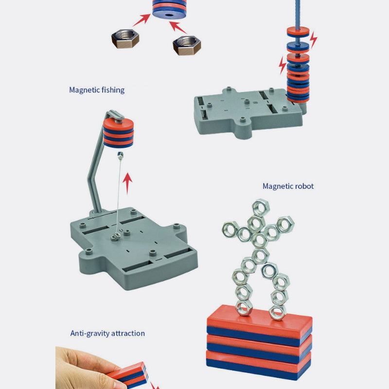 🧲50 % RABATT⏰ 12‑in‑1 Magnet‑Experiment‑Set, spielerisches Lernen für Kinder🛰️