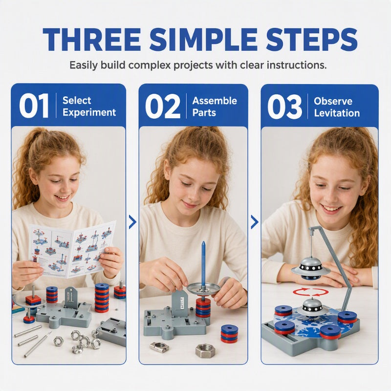 🧲50 % RABATT⏰ 12‑in‑1 Magnet‑Experiment‑Set, spielerisches Lernen für Kinder🛰️