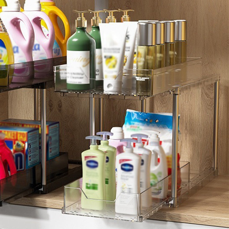 2-stöckiger Unterschrank-Organizer mit Haken